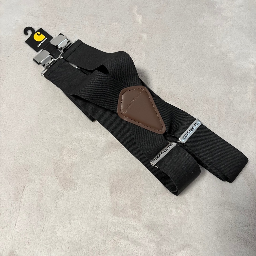 Carhartt Heavy-Duty Adjustable Suspenders Mens Black size OS Elastic Workwear